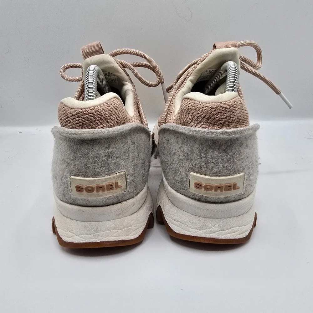Sorel Kinetic Ripple Sneakers Pink Knit Lace Up‎ Athletic Women's Shoes Size 9.5